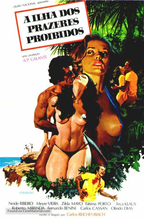 A Ilha dos Prazeres Proibidos - Brazilian Movie Poster