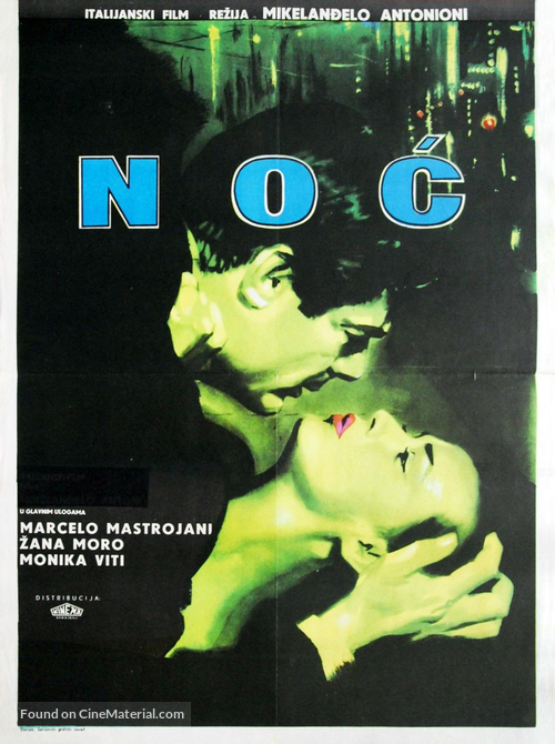 La notte - Yugoslav Movie Poster