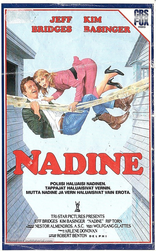 Nadine - Finnish VHS movie cover