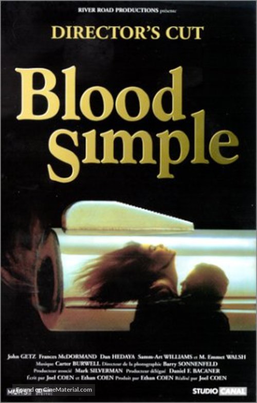Blood Simple - French VHS movie cover