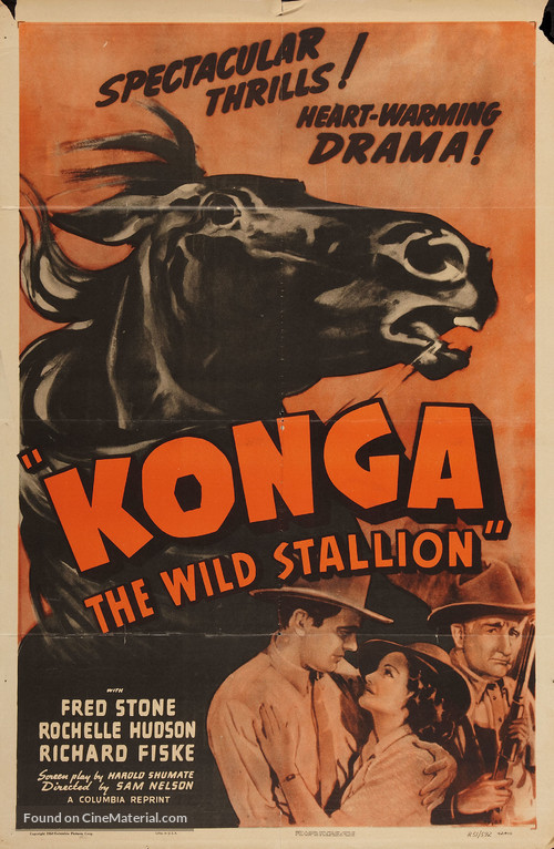 Konga, the Wild Stallion - Movie Poster