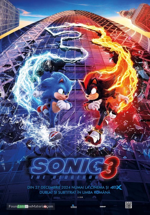 Sonic the Hedgehog 3 - Romanian Movie Poster