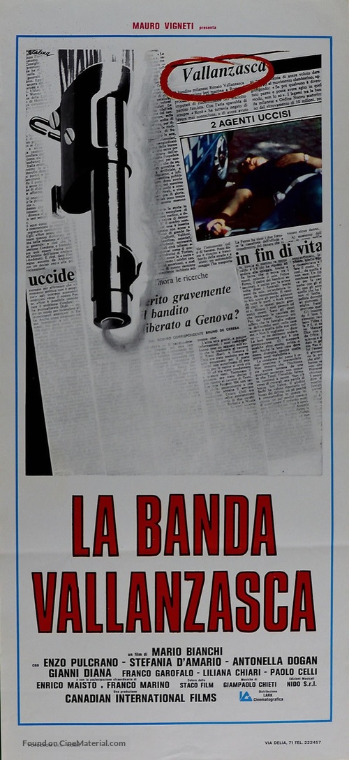 La banda Vallanzasca - Italian Movie Poster