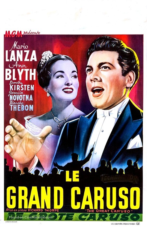 The Great Caruso - Belgian Movie Poster