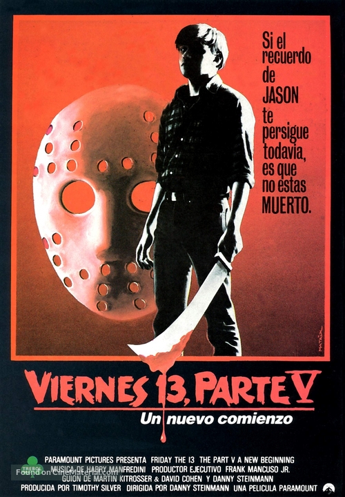 Friday the 13th: A New Beginning - Spanish Movie Poster