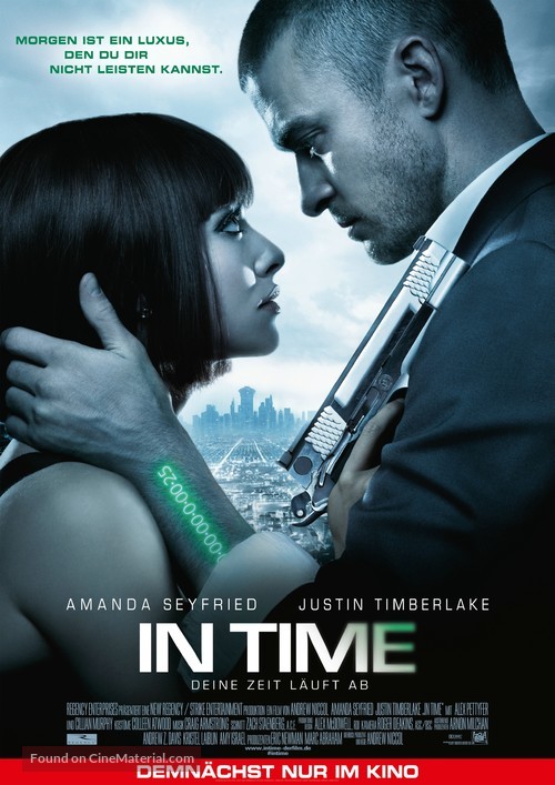 In Time - German Movie Poster