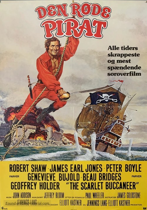 Swashbuckler - Danish Movie Poster