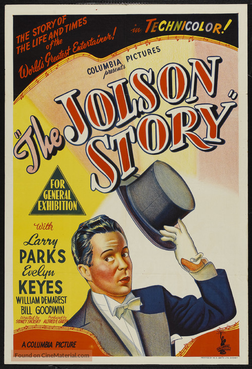 The Jolson Story - Australian Movie Poster