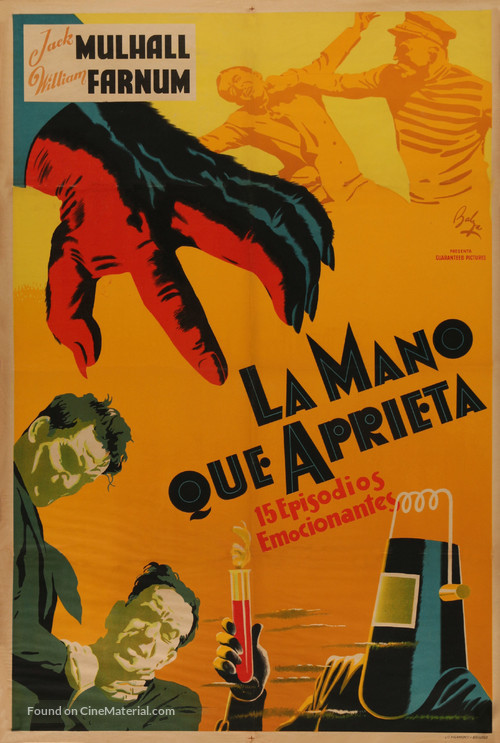 The Amazing Exploits of the Clutching Hand - Argentinian Movie Poster