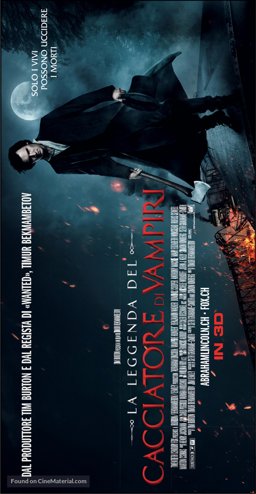 Abraham Lincoln: Vampire Hunter - Swiss Movie Poster