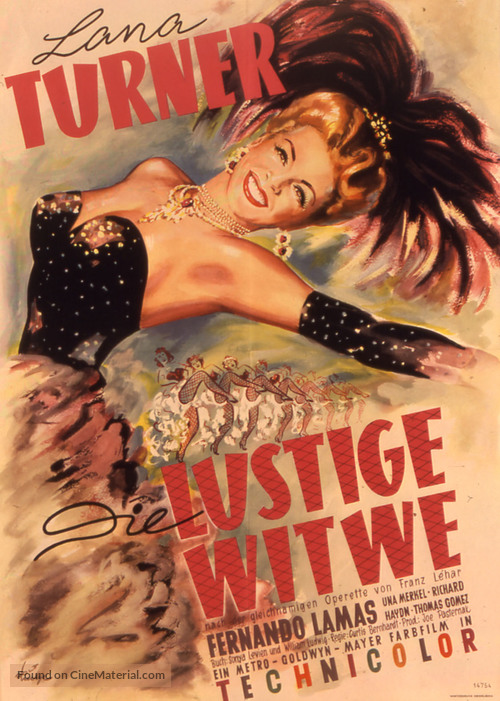The Merry Widow - German Movie Poster