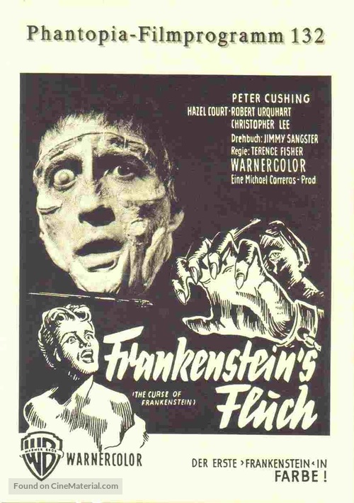 The Curse of Frankenstein - German poster