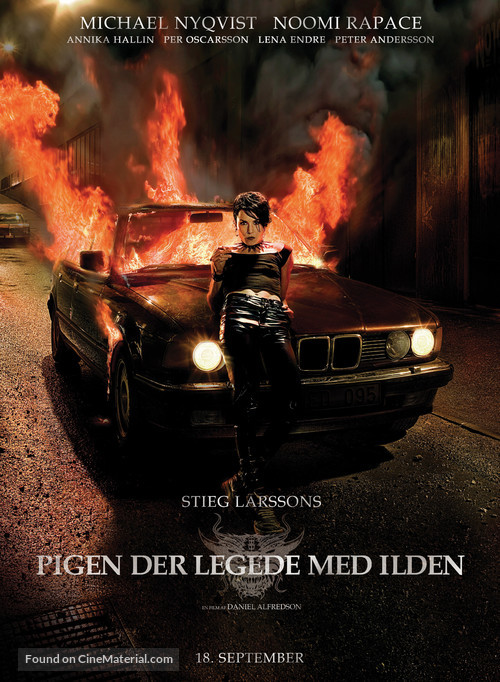 Flickan som lekte med elden - Danish Movie Poster