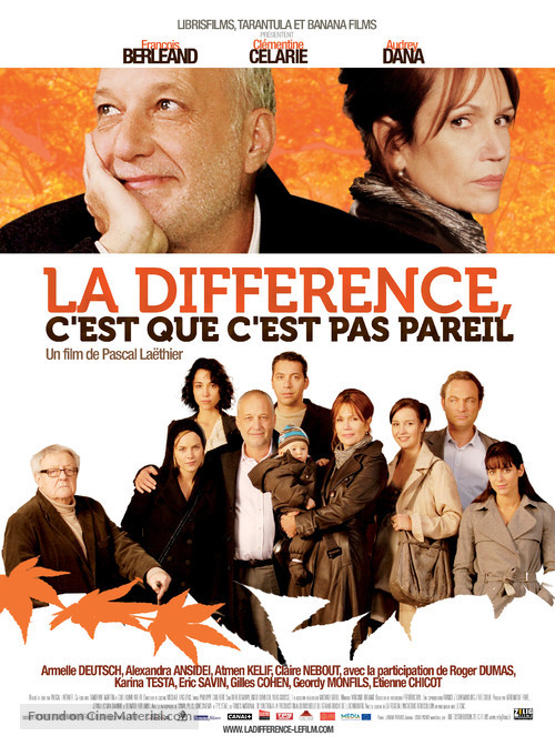 La Difference c&#039;est que c&#039;est pas pareil - French Movie Poster