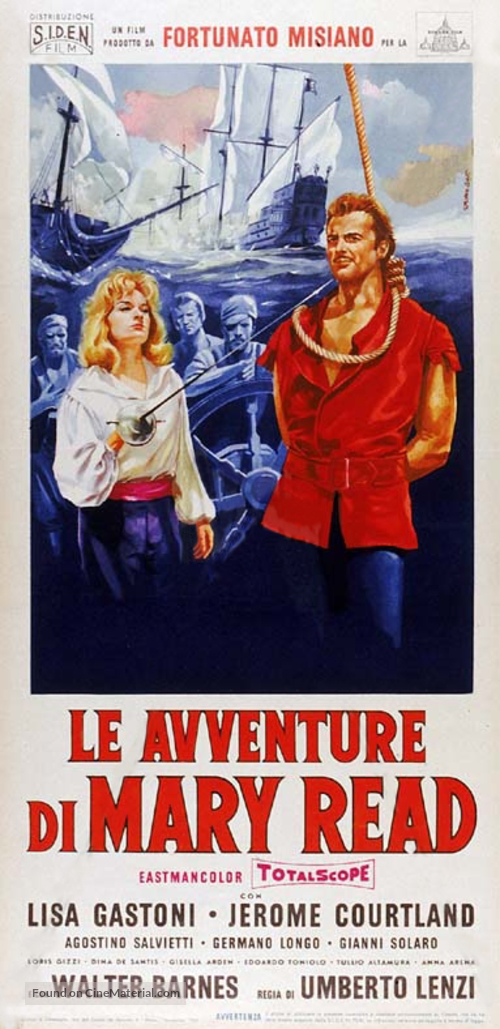 Le avventure di Mary Read - Italian Movie Poster