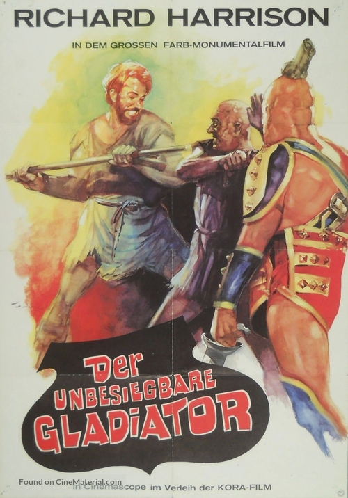 Gladiatore invincibile, Il - German Movie Poster