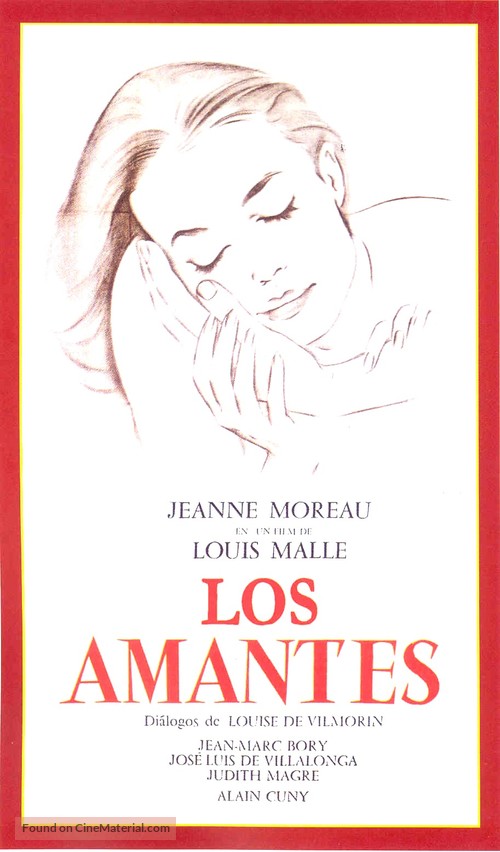 Les amants - Spanish Movie Poster