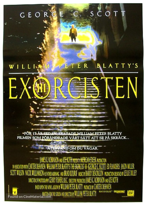 The Exorcist III - Swedish Movie Poster