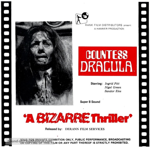 Countess Dracula - British Movie Cover