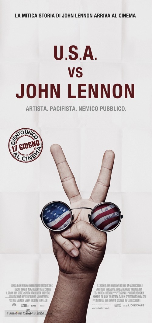 The U.S. vs. John Lennon - Italian Movie Poster