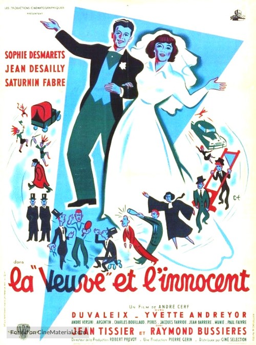 La veuve et l&#039;innocent - French Movie Poster