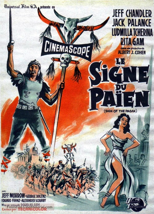 Sign of the Pagan - French Movie Poster