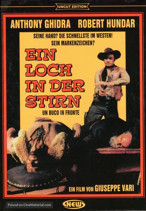 Un buco in fronte - German DVD movie cover