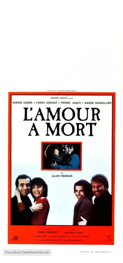 Amour A Mort L 1984 Italian Movie Poster Amour A Mort L 1984 Italian Movie Poster