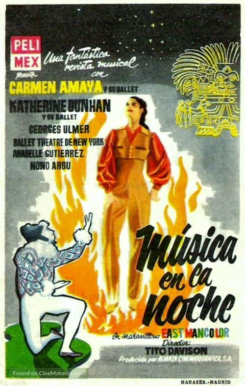 M&uacute;sica en la noche - Spanish Movie Poster