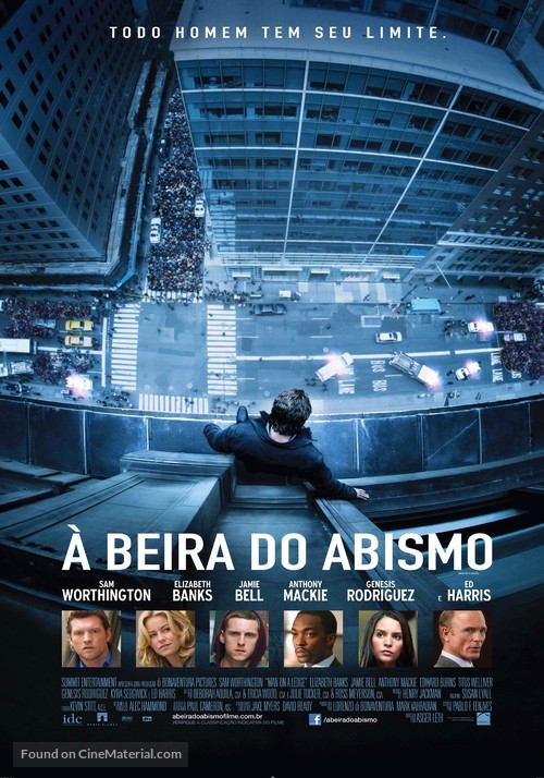 Man on a Ledge - Brazilian Movie Poster