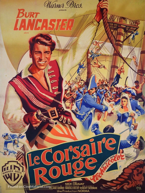 The Crimson Pirate - French Movie Poster