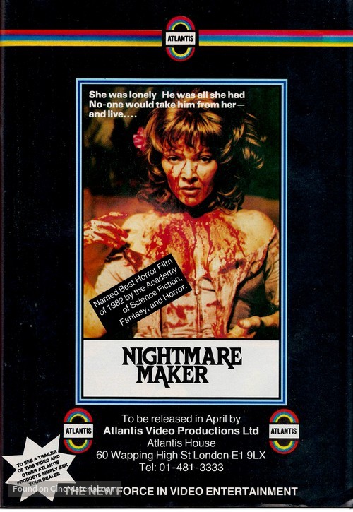 Night Warning - British Video release movie poster