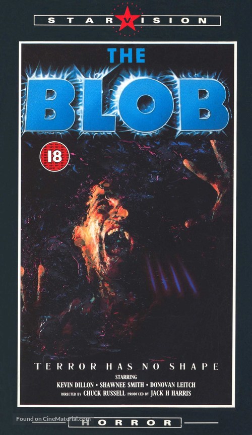 The Blob - British VHS movie cover