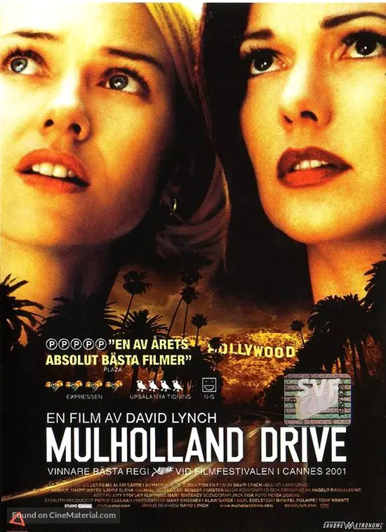 Mulholland Dr. - Swedish DVD movie cover