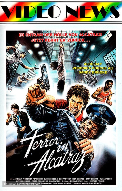 Terror on Alcatraz - German VHS movie cover
