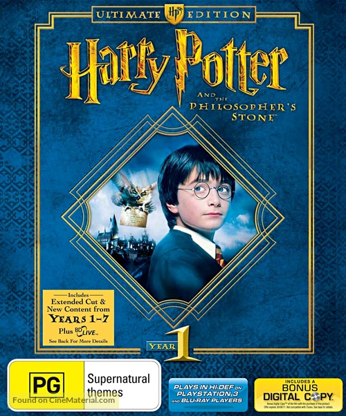 Harry Potter and the Philosopher&#039;s Stone - Australian Blu-Ray movie cover