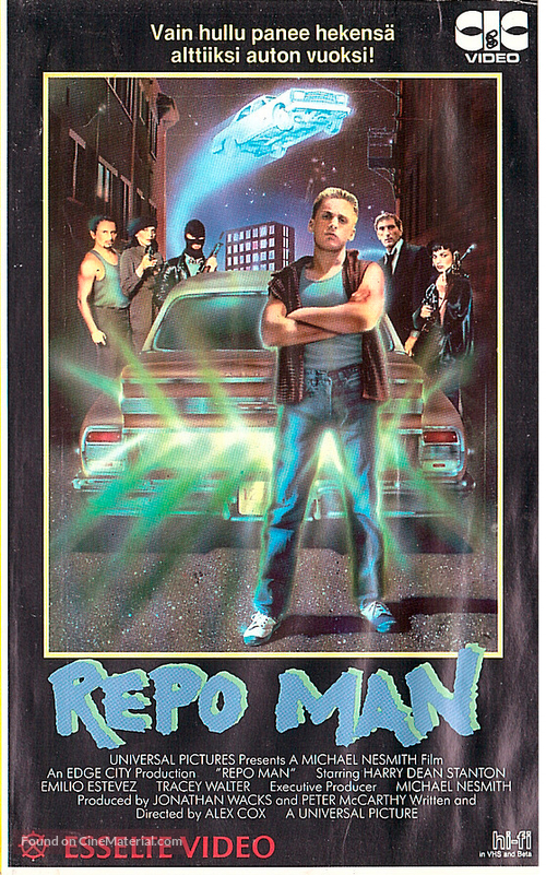 Repo Man - Finnish VHS movie cover