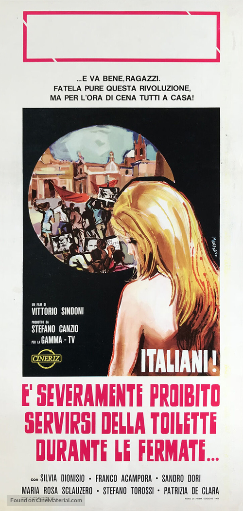 Italiani! &Egrave; severamente proibito servirsi della toilette durante le fermate - Italian Movie Poster