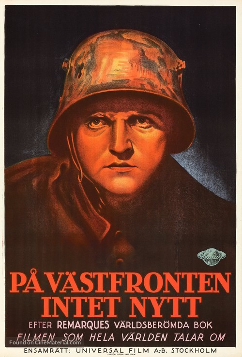 All Quiet on the Western Front - Swedish Movie Poster