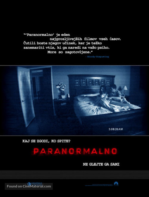 Paranormal Activity - Slovenian Movie Poster