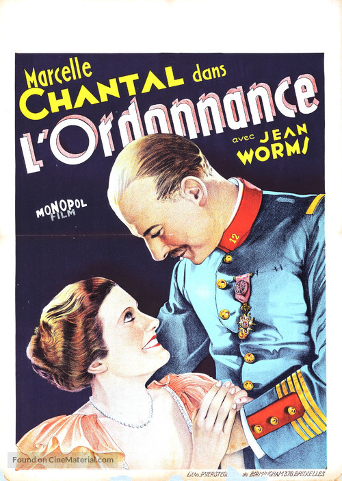 L&#039;ordonnance - Belgian Movie Poster