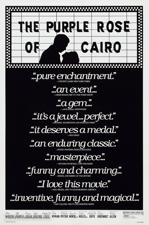 The Purple Rose of Cairo - Theatrical movie poster
