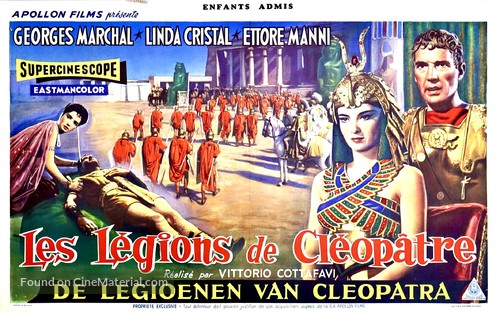 Le legioni di Cleopatra - Belgian Movie Poster