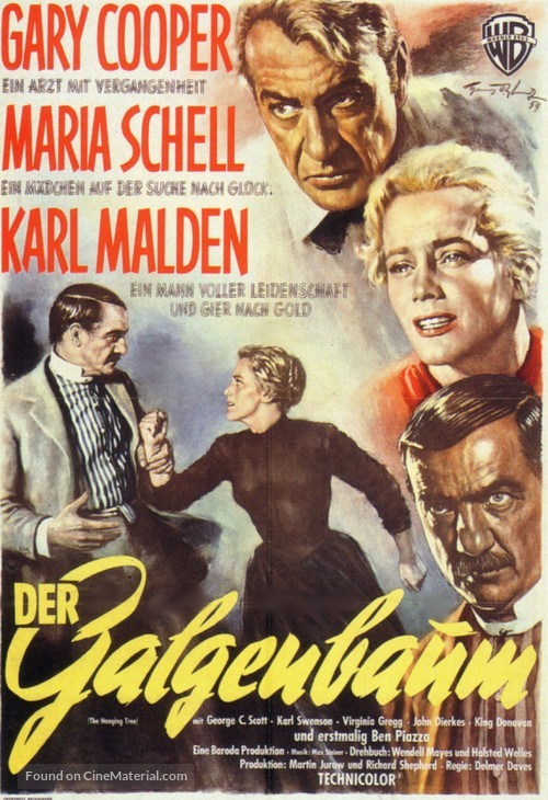 The Hanging Tree - German Movie Poster