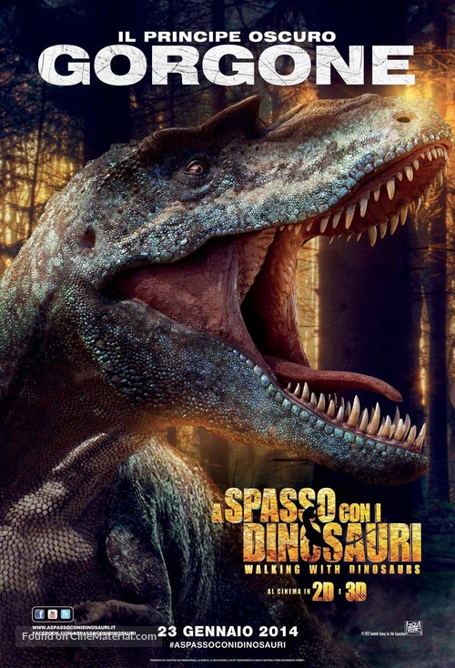 Walking with Dinosaurs 3D - Italian Movie Poster