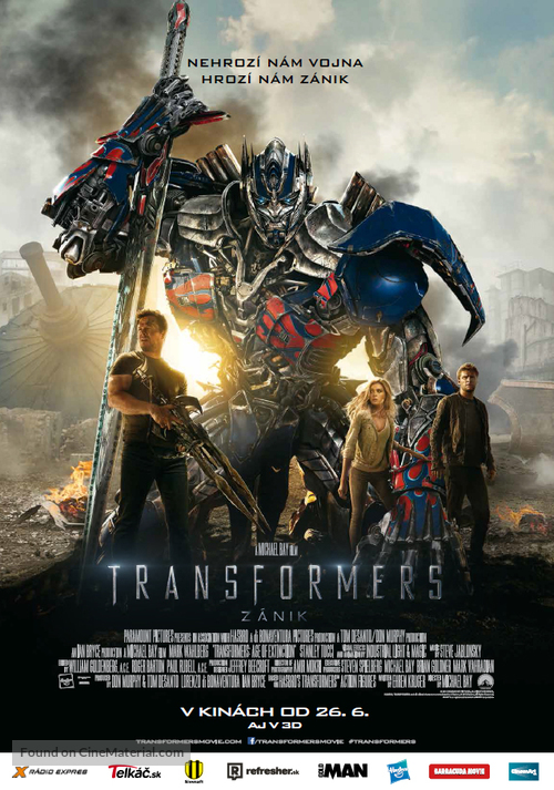 Transformers: Age of Extinction - Slovak Movie Poster
