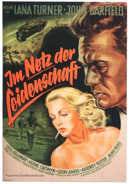 The Postman Always Rings Twice - German Movie Poster