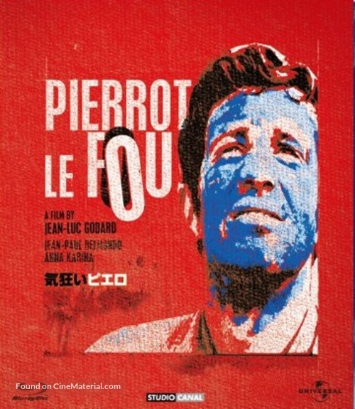 Pierrot le fou - Japanese Blu-Ray movie cover