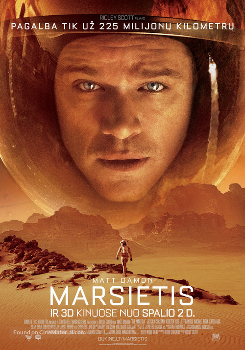 The Martian - Lithuanian Movie Poster