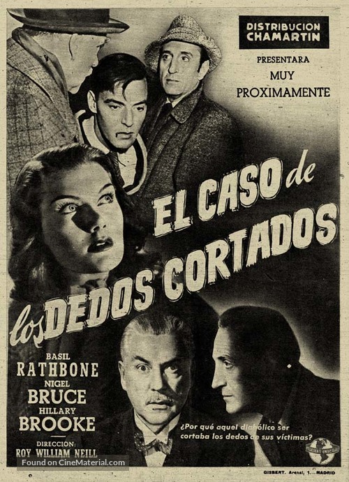 The Woman in Green - Spanish poster
